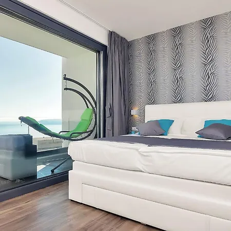Villa Modern Selina Nera With Heated Pool & Sea View In Makarska