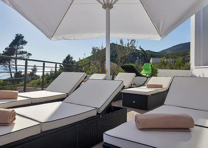 Modern Selina Nera With Heated Pool & Sea View In Βίλα