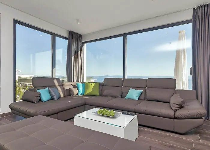 Modern Selina Nera With Heated Pool & Sea View In Βίλα Μακάρσκα