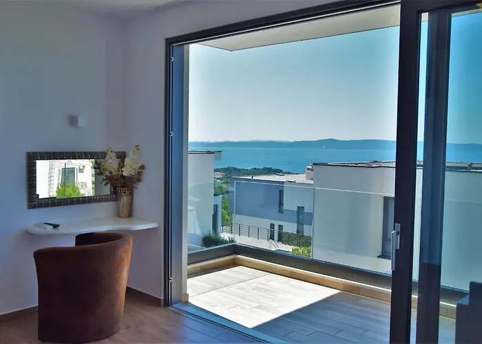 Villa Modern Selina Nera With Heated Pool & Sea View In Makarska