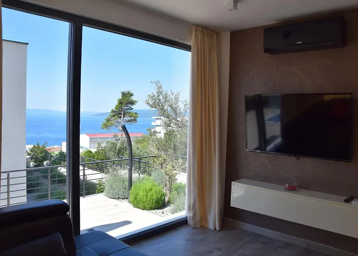 Vila Modern Selina Nera With Heated Pool & Sea View In