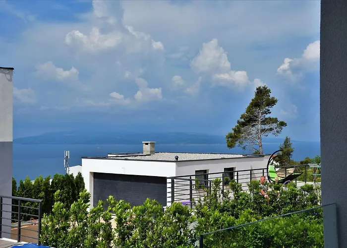 Modern Selina Nera With Heated Pool & Sea View In Βίλα