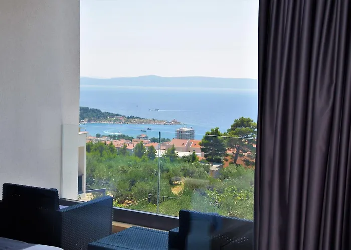 Modern Selina Nera With Heated Pool & Sea View In Βίλα Μακάρσκα
