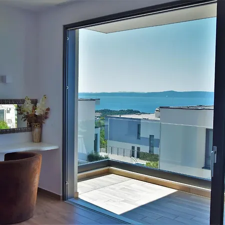 빌라 Modern Selina Nera With Heated Pool & Sea View In 마카르스카