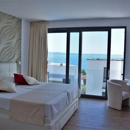 Modern Selina Nera With Heated Pool & Sea View In 빌라 마카르스카