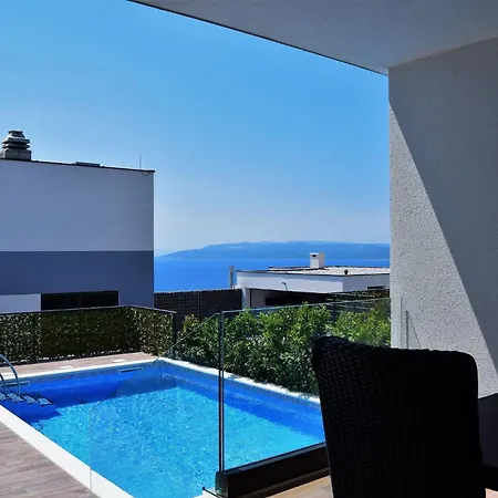 빌라 Modern Selina Nera With Heated Pool & Sea View In 마카르스카