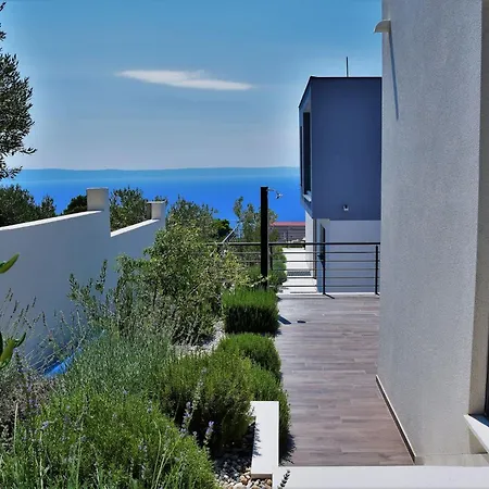 Modern Selina Nera With Heated Pool & Sea View In 빌라 마카르스카